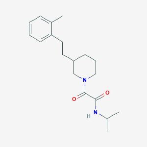 molecular formula C19H28N2O2 B5414752 N-isopropyl-2-{3-[2-(2-methylphenyl)ethyl]-1-piperidinyl}-2-oxoacetamide 