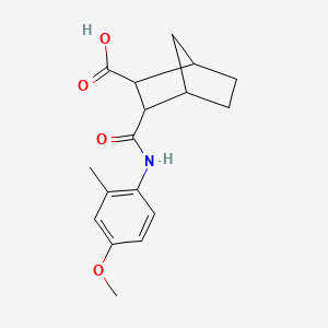 molecular formula C17H21NO4 B5414828 3-[(4-Methoxy-2-methylphenyl)carbamoyl]bicyclo[2.2.1]heptane-2-carboxylic acid 