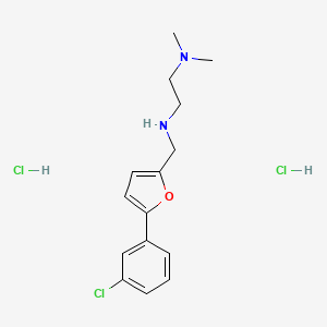 molecular formula C15H21Cl3N2O B5414879 N'-{[5-(3-chlorophenyl)-2-furyl]methyl}-N,N-dimethyl-1,2-ethanediamine dihydrochloride 
