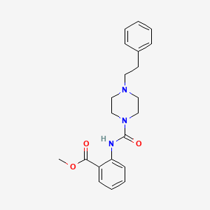molecular formula C21H25N3O3 B5414886 METHYL 2-{[(4-PHENETHYLPIPERAZINO)CARBONYL]AMINO}BENZOATE 