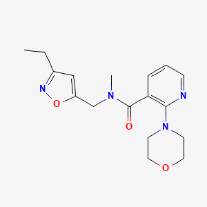 molecular formula C17H22N4O3 B5414962 N-[(3-ethylisoxazol-5-yl)methyl]-N-methyl-2-morpholin-4-ylnicotinamide 