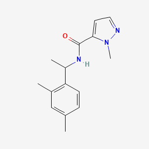 molecular formula C15H19N3O B5415057 N-[1-(2,4-dimethylphenyl)ethyl]-1-methyl-1H-pyrazole-5-carboxamide 