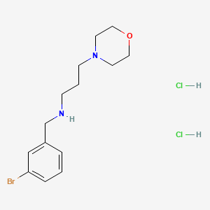 molecular formula C14H23BrCl2N2O B5415087 N-[(3-bromophenyl)methyl]-3-morpholin-4-ylpropan-1-amine;dihydrochloride 