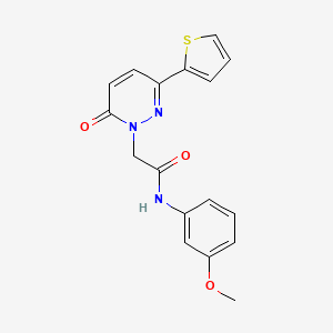 molecular formula C17H15N3O3S B5415122 N-(3-methoxyphenyl)-2-(6-oxo-3-(thiophen-2-yl)pyridazin-1(6H)-yl)acetamide 