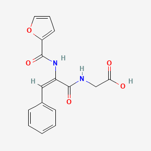 molecular formula C16H14N2O5 B5415126 N-[2-(2-furoylamino)-3-phenylacryloyl]glycine 