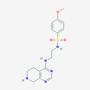 molecular formula C16H21N5O3S B5415214 4-methoxy-N-[2-(5,6,7,8-tetrahydropyrido[3,4-d]pyrimidin-4-ylamino)ethyl]benzenesulfonamide 