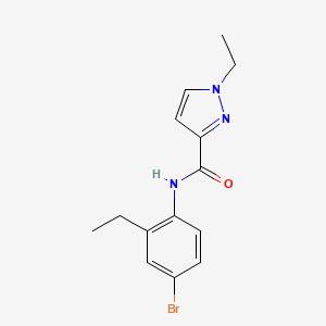 molecular formula C14H16BrN3O B5415221 N-(4-bromo-2-ethylphenyl)-1-ethyl-1H-pyrazole-3-carboxamide 
