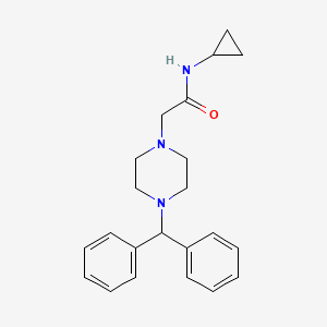molecular formula C22H27N3O B5415268 N-cyclopropyl-2-[4-(diphenylmethyl)piperazin-1-yl]acetamide 