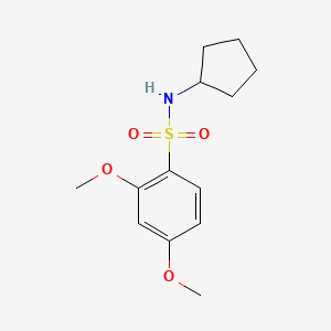 molecular formula C13H19NO4S B5415288 N-cyclopentyl-2,4-dimethoxybenzenesulfonamide 