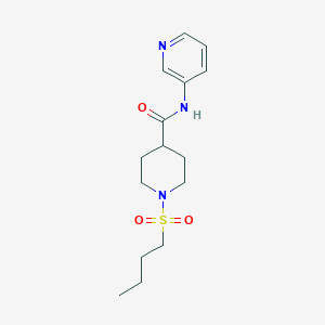 molecular formula C15H23N3O3S B5415293 1-butylsulfonyl-N-pyridin-3-ylpiperidine-4-carboxamide 