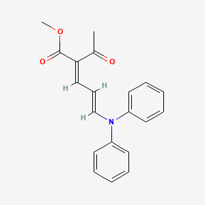 molecular formula C20H19NO3 B5415448 methyl (2E,4E)-2-acetyl-5-(N-phenylanilino)penta-2,4-dienoate 