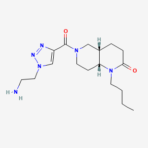 molecular formula C17H28N6O2 B5415477 rel-(4aS,8aR)-6-{[1-(2-aminoethyl)-1H-1,2,3-triazol-4-yl]carbonyl}-1-butyloctahydro-1,6-naphthyridin-2(1H)-one hydrochloride 