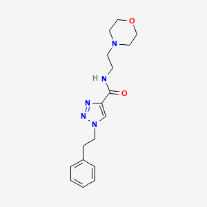 molecular formula C17H23N5O2 B5415515 N-[2-(4-morpholinyl)ethyl]-1-(2-phenylethyl)-1H-1,2,3-triazole-4-carboxamide 
