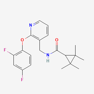 molecular formula C20H22F2N2O2 B5415545 N-{[2-(2,4-difluorophenoxy)pyridin-3-yl]methyl}-2,2,3,3-tetramethylcyclopropanecarboxamide 