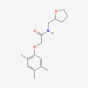 molecular formula C16H23NO3 B5415547 N-(tetrahydro-2-furanylmethyl)-2-(2,4,5-trimethylphenoxy)acetamide 