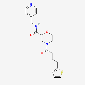 molecular formula C19H23N3O3S B5415599 N-(4-pyridinylmethyl)-4-[4-(2-thienyl)butanoyl]-2-morpholinecarboxamide 