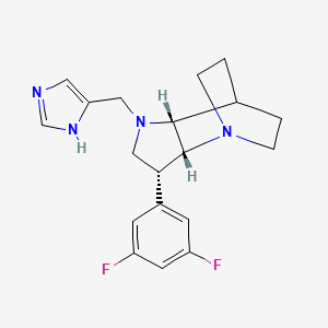 molecular formula C19H22F2N4 B5415666 (3R*,3aR*,7aR*)-3-(3,5-difluorophenyl)-1-(1H-imidazol-4-ylmethyl)octahydro-4,7-ethanopyrrolo[3,2-b]pyridine 