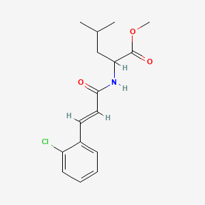 molecular formula C16H20ClNO3 B5415716 METHYL 2-{[(E)-3-(2-CHLOROPHENYL)-2-PROPENOYL]AMINO}-4-METHYLPENTANOATE 