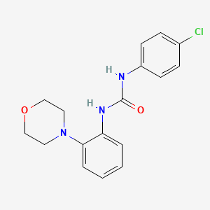 molecular formula C17H18ClN3O2 B5415737 N-(4-chlorophenyl)-N'-[2-(4-morpholinyl)phenyl]urea 