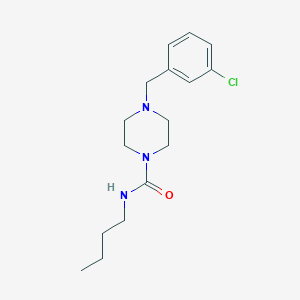 molecular formula C16H24ClN3O B5415753 N-butyl-4-[(3-chlorophenyl)methyl]piperazine-1-carboxamide 