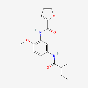 molecular formula C17H20N2O4 B5415759 N-{2-methoxy-5-[(2-methylbutanoyl)amino]phenyl}furan-2-carboxamide 