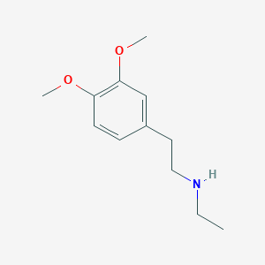 molecular formula C12H19NO2 B054159 2-(3,4-Dimethoxyphenyl)-N-ethylethanamine CAS No. 112933-49-0