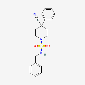 molecular formula C19H21N3O2S B5415962 N-benzyl-4-cyano-4-phenylpiperidine-1-sulfonamide 