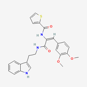 molecular formula C26H25N3O4S B5416014 N-[2-(3,4-dimethoxyphenyl)-1-({[2-(1H-indol-3-yl)ethyl]amino}carbonyl)vinyl]-2-thiophenecarboxamide 