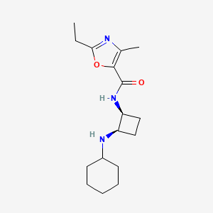 molecular formula C17H27N3O2 B5416164 N-[(1S,2R)-2-(cyclohexylamino)cyclobutyl]-2-ethyl-4-methyl-1,3-oxazole-5-carboxamide 
