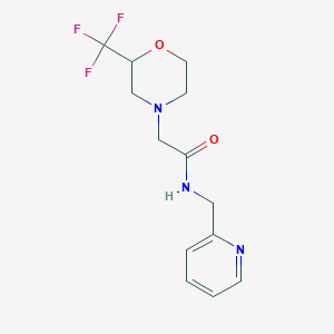molecular formula C13H16F3N3O2 B5416201 N-(pyridin-2-ylmethyl)-2-[2-(trifluoromethyl)morpholin-4-yl]acetamide 