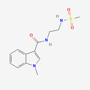 molecular formula C13H17N3O3S B5416282 N-{2-[(methanesulfonyl)amino]ethyl}-1-methyl-1H-indole-3-carboxamide 