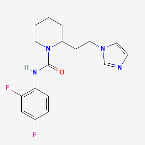 molecular formula C17H20F2N4O B5416284 N-(2,4-difluorophenyl)-2-[2-(1H-imidazol-1-yl)ethyl]-1-piperidinecarboxamide 