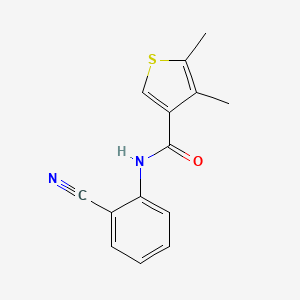 molecular formula C14H12N2OS B5416298 N-(2-cyanophenyl)-4,5-dimethylthiophene-3-carboxamide 