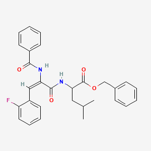 molecular formula C29H29FN2O4 B5416300 benzyl N-[2-(benzoylamino)-3-(2-fluorophenyl)acryloyl]leucinate 