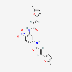 molecular formula C22H19N3O6 B5416319 N,N'-(4-nitro-1,3-phenylene)bis[3-(5-methyl-2-furyl)acrylamide] 