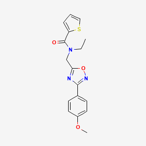 molecular formula C17H17N3O3S B5416404 N-ethyl-N-{[3-(4-methoxyphenyl)-1,2,4-oxadiazol-5-yl]methyl}thiophene-2-carboxamide CAS No. 878432-94-1