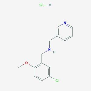 molecular formula C14H16Cl2N2O B5416457 N-[(5-chloro-2-methoxyphenyl)methyl]-1-pyridin-3-ylmethanamine;hydrochloride 