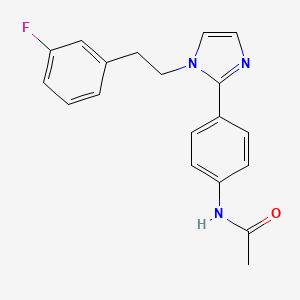 molecular formula C19H18FN3O B5416489 N-(4-{1-[2-(3-fluorophenyl)ethyl]-1H-imidazol-2-yl}phenyl)acetamide 