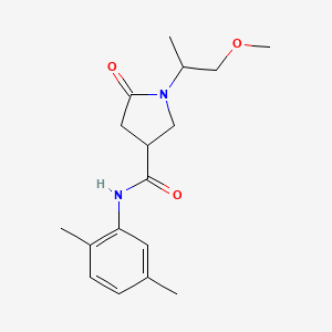 molecular formula C17H24N2O3 B5416542 N-(2,5-dimethylphenyl)-1-(1-methoxypropan-2-yl)-5-oxopyrrolidine-3-carboxamide 