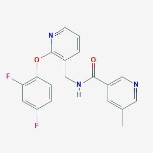 molecular formula C19H15F2N3O2 B5416575 N-{[2-(2,4-difluorophenoxy)pyridin-3-yl]methyl}-5-methylnicotinamide 