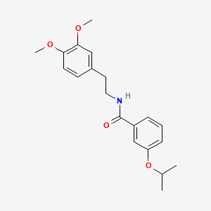 molecular formula C20H25NO4 B5416586 N-[2-(3,4-dimethoxyphenyl)ethyl]-3-isopropoxybenzamide 