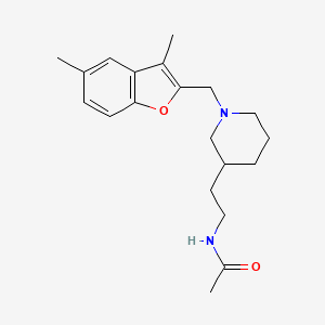 molecular formula C20H28N2O2 B5416640 N-(2-{1-[(3,5-dimethyl-1-benzofuran-2-yl)methyl]piperidin-3-yl}ethyl)acetamide 