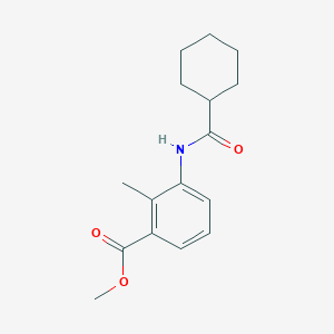 molecular formula C16H21NO3 B5416683 methyl 3-[(cyclohexylcarbonyl)amino]-2-methylbenzoate 