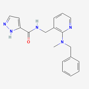 molecular formula C18H19N5O B5416712 N-({2-[benzyl(methyl)amino]pyridin-3-yl}methyl)-1H-pyrazole-3-carboxamide 