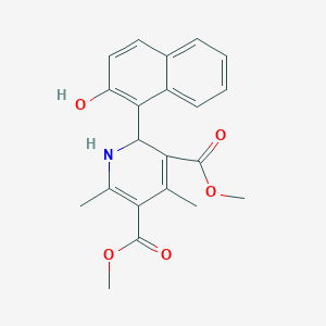 molecular formula C21H21NO5 B5416900 Dimethyl 2-(2-hydroxynaphthalen-1-yl)-4,6-dimethyl-1,2-dihydropyridine-3,5-dicarboxylate CAS No. 5714-31-8