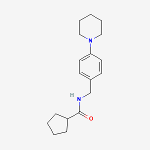 molecular formula C18H26N2O B5416963 N-[4-(1-piperidinyl)benzyl]cyclopentanecarboxamide 