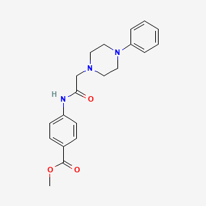 molecular formula C20H23N3O3 B5417025 methyl 4-[2-(4-phenylpiperazin-1-yl)acetamido]benzoate 