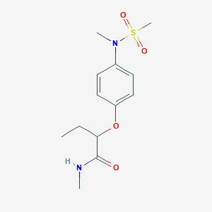 molecular formula C13H20N2O4S B5417035 N-methyl-2-{4-[methyl(methylsulfonyl)amino]phenoxy}butanamide 