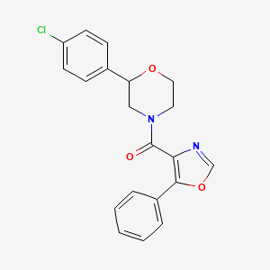 molecular formula C20H17ClN2O3 B5417053 2-(4-chlorophenyl)-4-[(5-phenyl-1,3-oxazol-4-yl)carbonyl]morpholine 