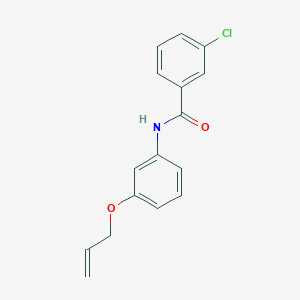 molecular formula C16H14ClNO2 B5417094 N-[3-(allyloxy)phenyl]-3-chlorobenzamide 